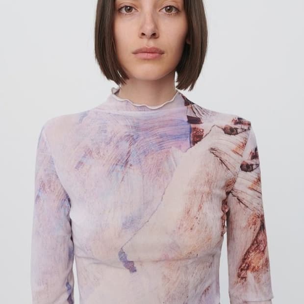 아워레가시 멀티컬러 엣칭 터틀넥