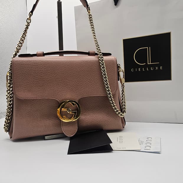 구찌 인터로킹 체인 숄더백