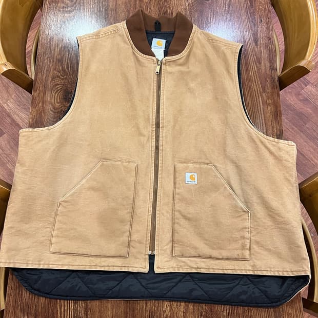 칼하트 v01 누빔 덕 베스트 조끼 4xl 빅사이즈