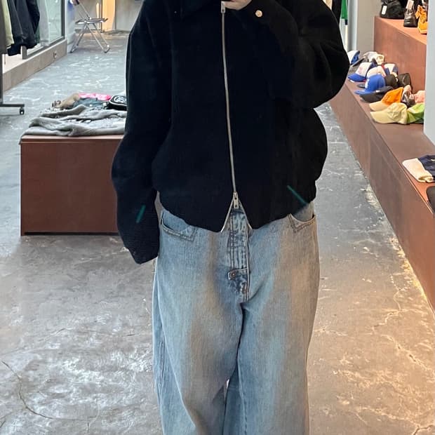 라퍼지스토어 울리치 오버 라운드 블루종재킷 H921