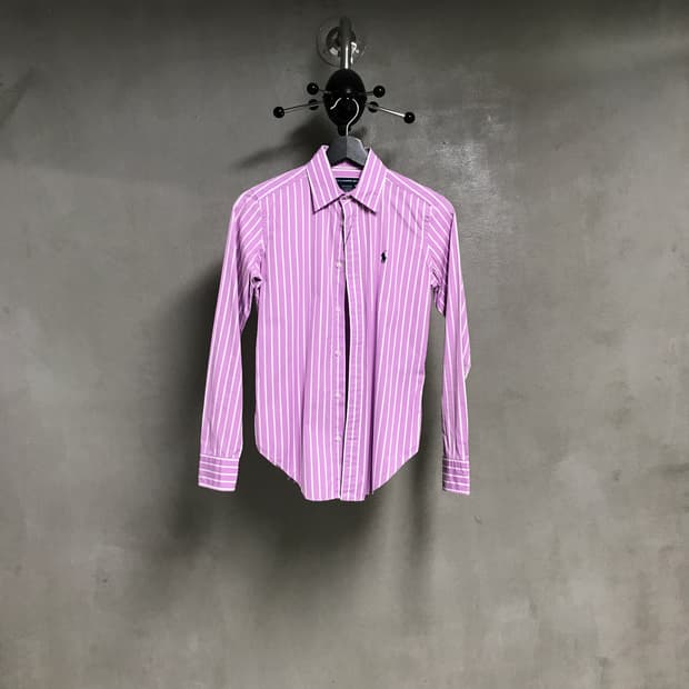 폴로 랄프로렌 스트라이프 셔츠 퍼플 2(W)