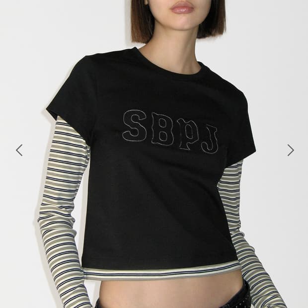 썬번프로젝트LOGO PATCH LAYERED LONG SLEEVE TOP