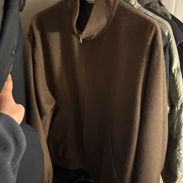 23fw 오라리 베이비카멜 블루종 4