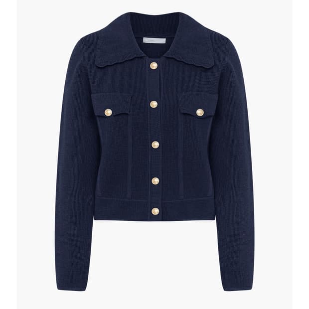 23ss 라인어디션 와이드 카라 버튼 가디건 프리사이즈 미사용