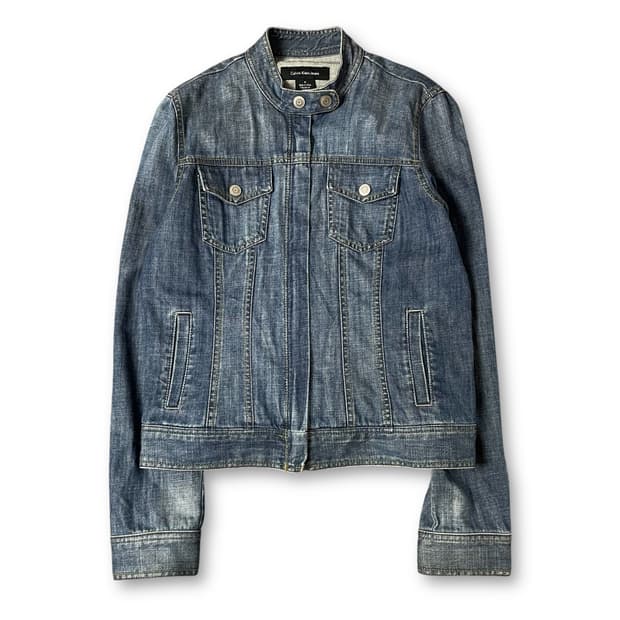 캘빈클라인 중청 투포켓 데님 자켓 M