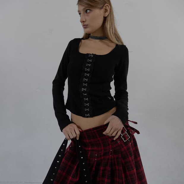 셋업이엑스이 HOOK LONG SLEEVE TOP