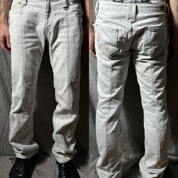 NICOLE CLUB FOR MEN White Denim Pants