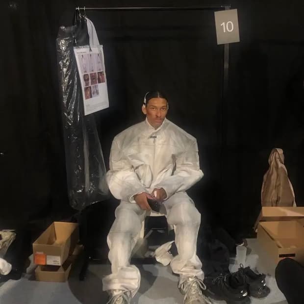 [1]발렌시아가 화이트 레더 바이커 자켓