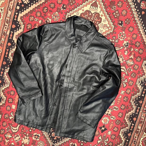 ( L-XL ) 가죽코트 가죽카코트 레더자켓 가죽자켓 빈티지가죽자켓