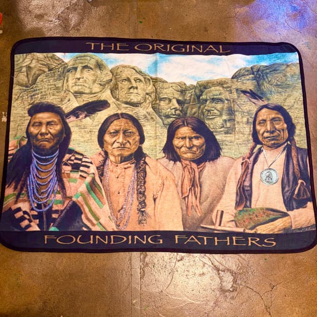 90s USA 파운딩 파더스 카페트 러그 매트 담요