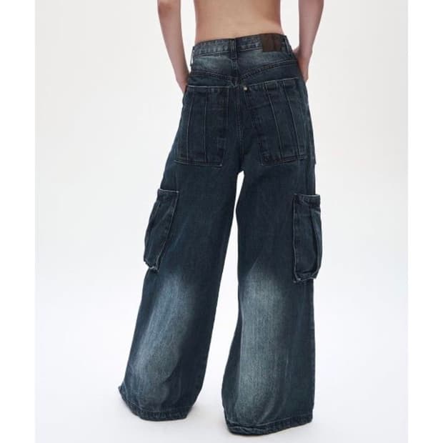 트리밍버드 데님 카고 팬츠