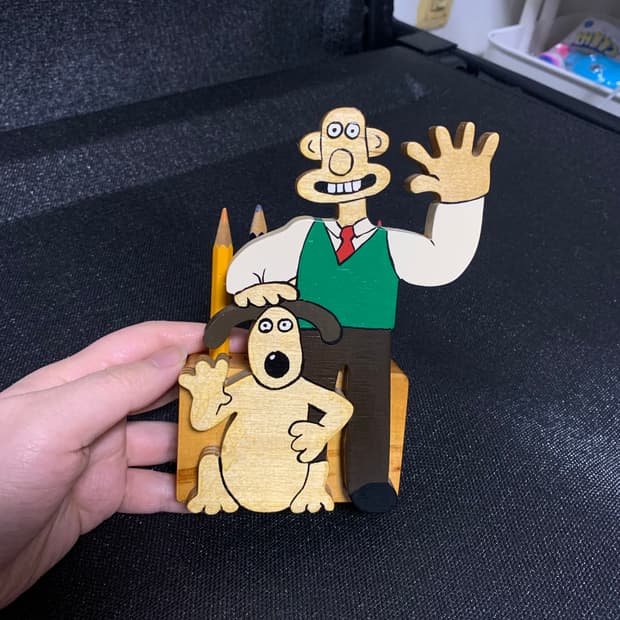 월레스와 그로밋 빈티지 나무꽂이