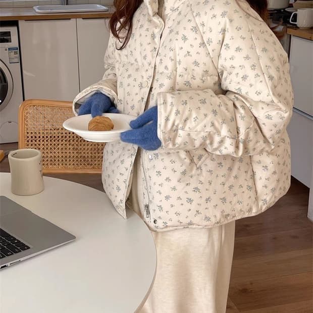 잔꽃패딩 왕따뜻