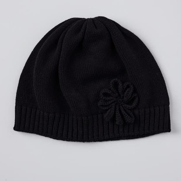 복복 코사지 비니 블랙