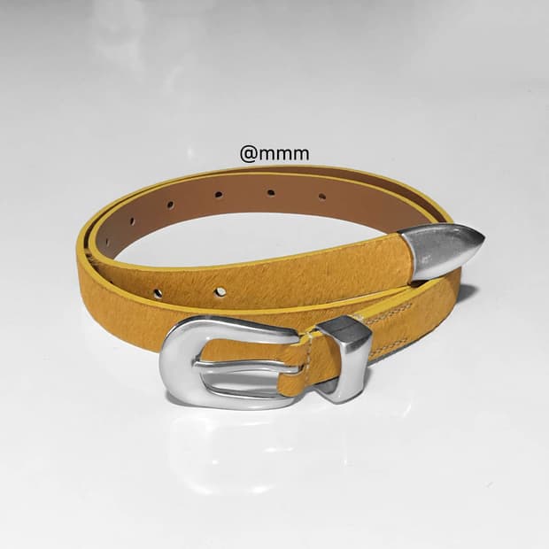 [리얼송치] 카우헤어 송치털 웨스턴 벨트🐂