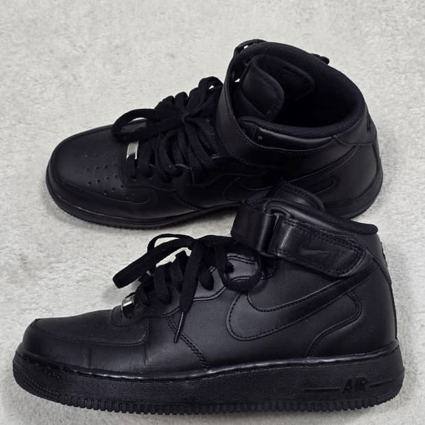 나이키 에어포스1 07 미드 올검 블랙 260