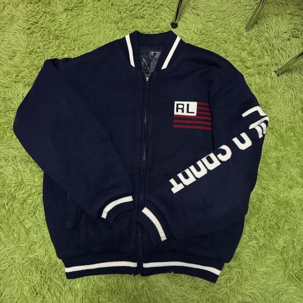 90s 폴로 성조기 스타디움 자켓