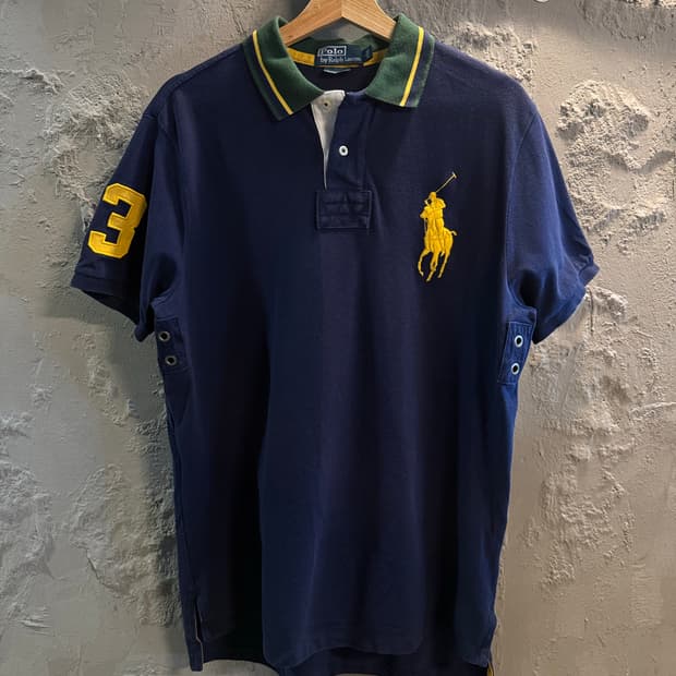 L 폴로랄프로렌 POLO 빅포니 넘버링 럭비 폴로 셔츠 네이비