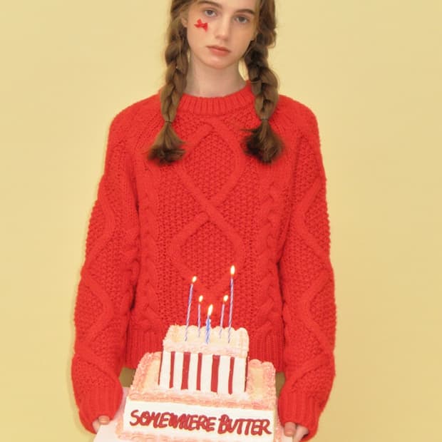 썸웨어버터 country sweater (red)