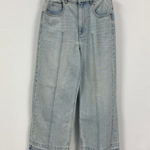 ISABEL MARANT 이자벨마랑 다트 디테일 컷오프 밑단 와이드 데님