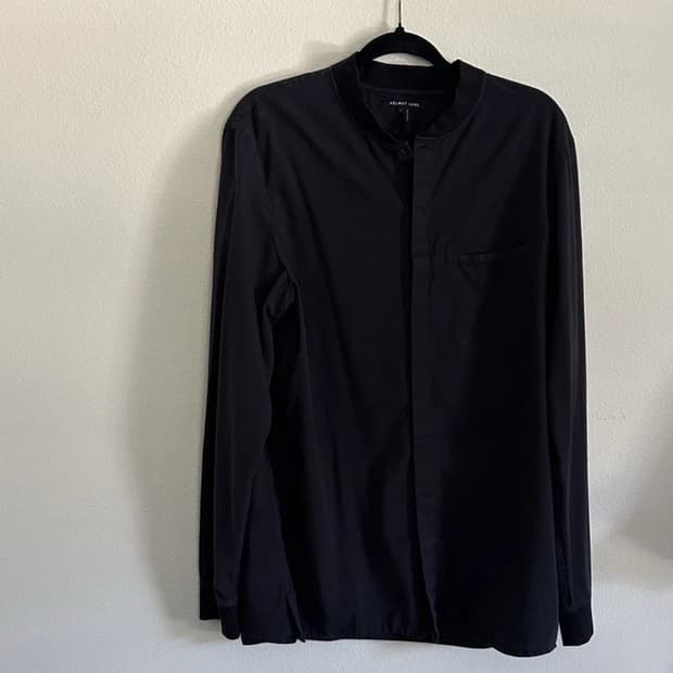 헬무트 랭 밴드 칼라 셔츠