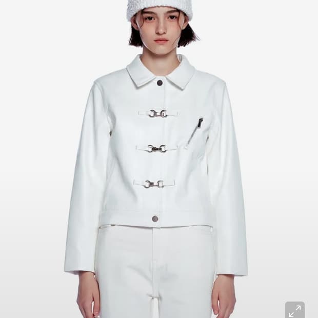 정가 224,000원) oioi 오아이오아이 코르셋 레더 자켓