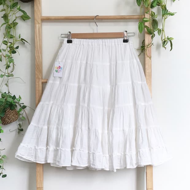 JPN/ 모리걸캉캉스커트 모리룩치마 코지모리 화이트 캉캉 스커트 