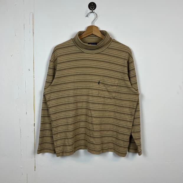 Golden Bear 스트라이프 터틀넥 니트 LL