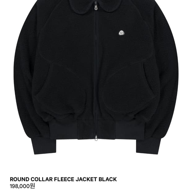 코이세이오 ROUND COLLAR FLEECE JACKET BLACK