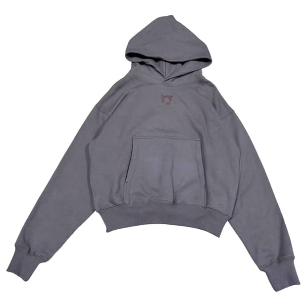  (바배)  류영 크롭 후드 맨투맨(초코색)