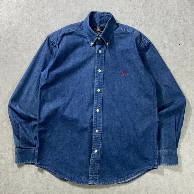 [S] 90s Polo 폴로 랄프로렌 데님셔츠
