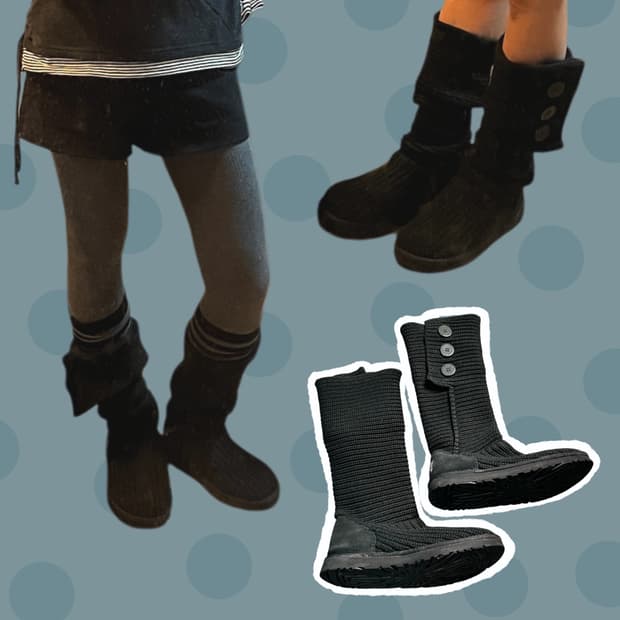 빈티지 어그 카디 부츠 블랙