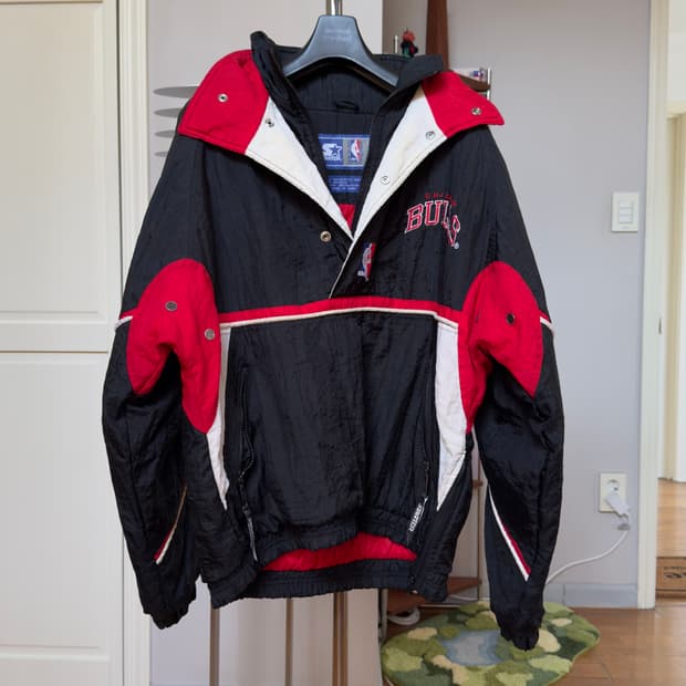 스타터 Starter 시카고 불스 패딩 아노락
