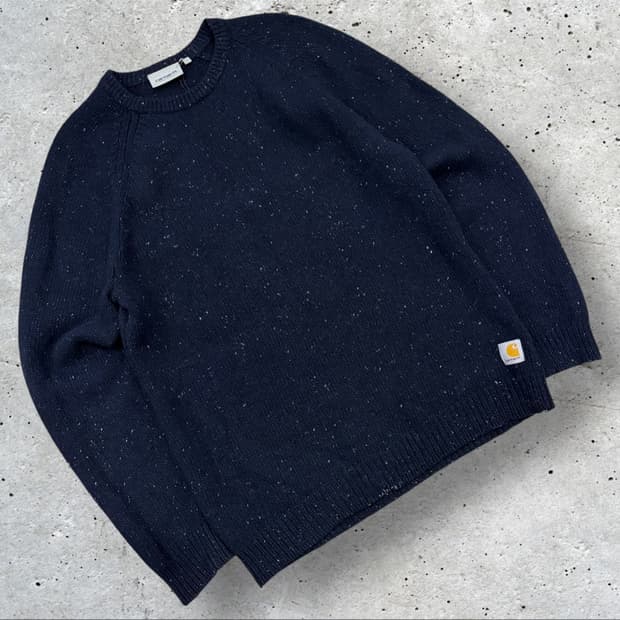 [L] 칼하트 WIP 앙글리스틱 네이비 스웨터 니트 C967