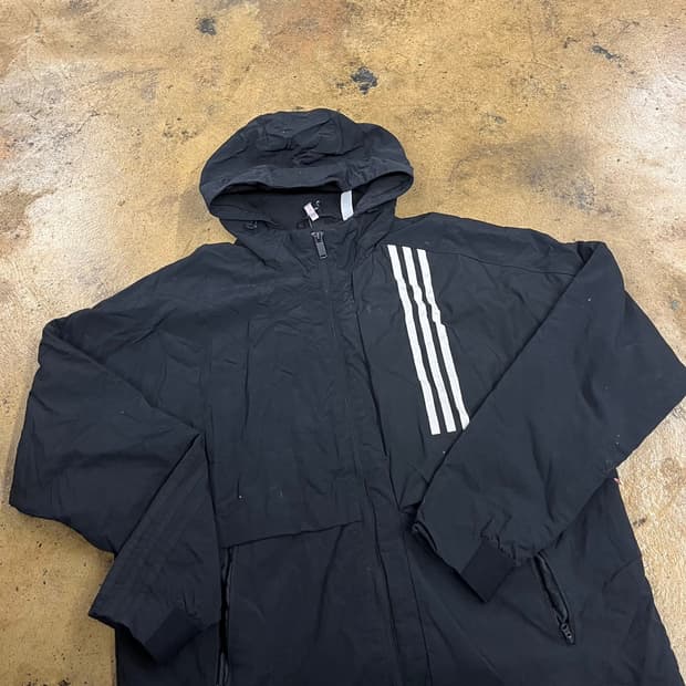 [정품/2XL] 아디다스 삼선 후드 바람막이 블랙 b17