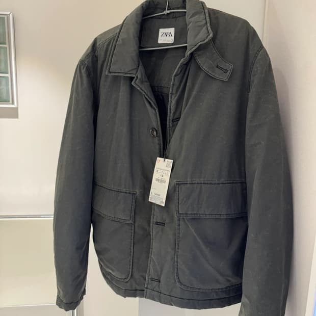 자라 xl 자켓 딥그린/카키 