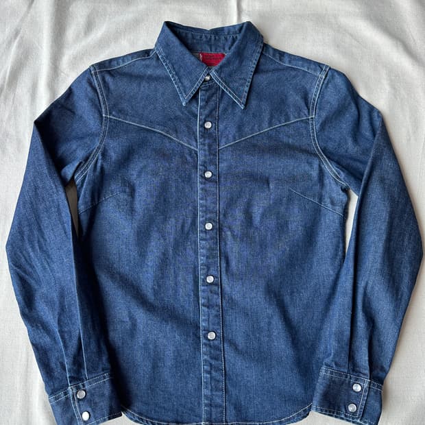 리바이스 웨스턴 데님셔츠 여성용 M