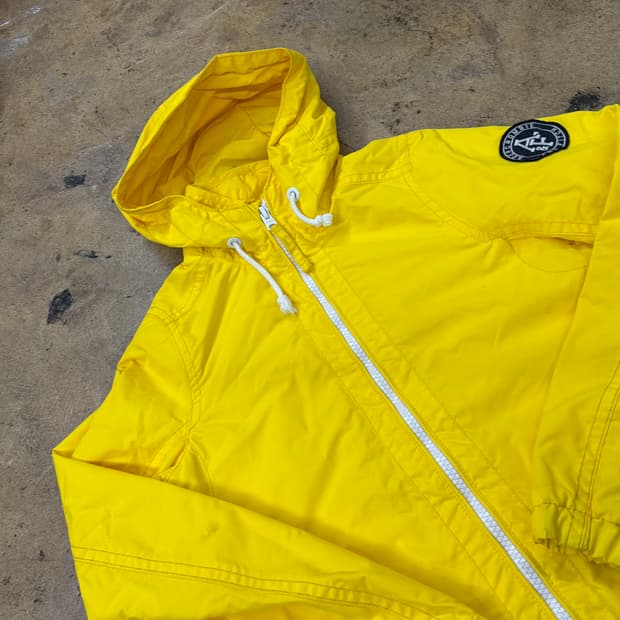[정품/M] 아베크롬비 옐로우 후드 바람막이 자켓 b15