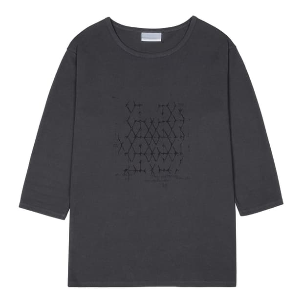 [SANSAN GEAR] LATTICE T-SHIRT (CHARCOAL)