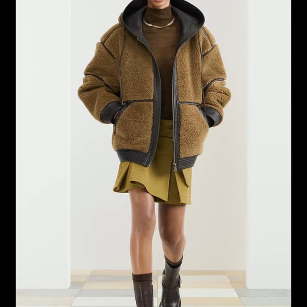 XS(KR 44) 자라 SRPLS 캥거루 시어링 후드 집업 자켓