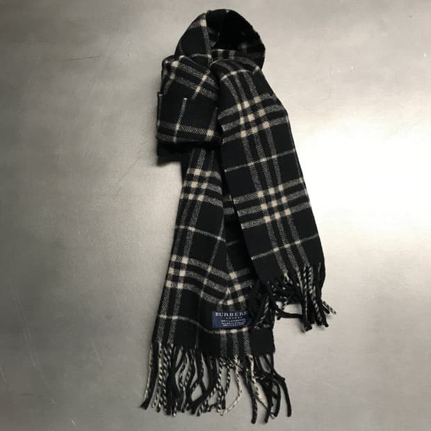 버버리 정품 램스울 머플러 블랙