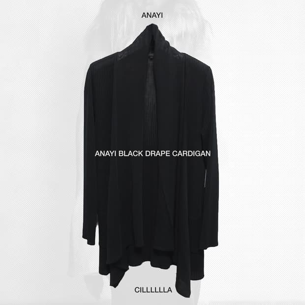 [38,66] ANAYI 아나이 블랙 드레이프 가디건