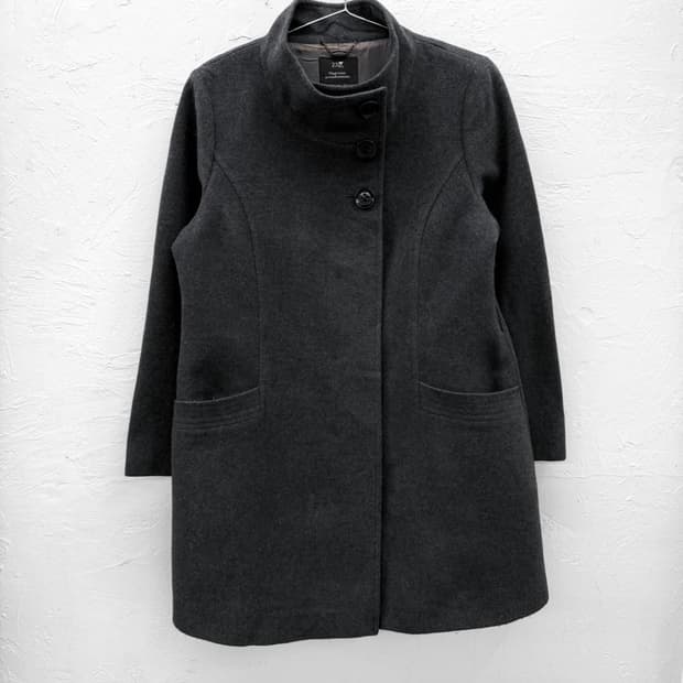 하이넥 빈티지 코트