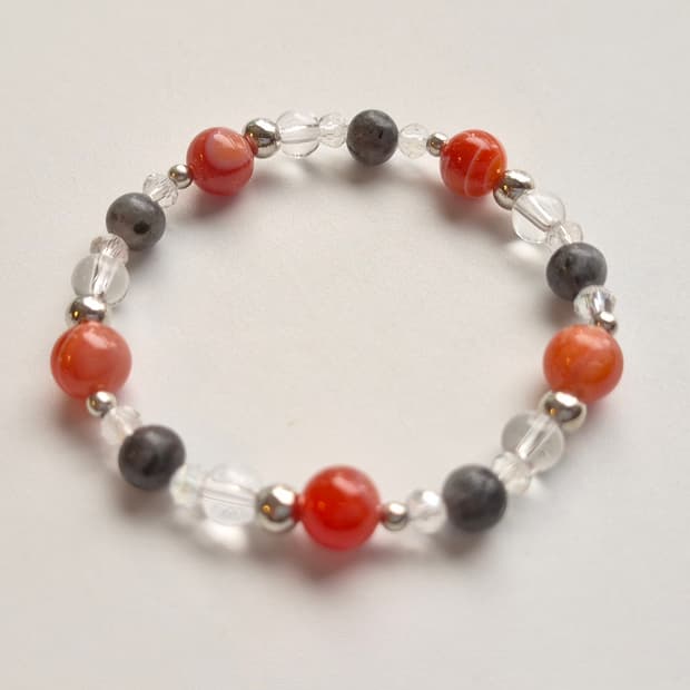 천연원석 팔찌 핸드메이드 래브라도라이트 칼세도니아 크리스탈 