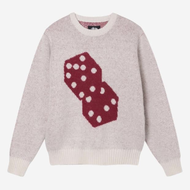 Stussy 스투시 다이스 모헤어 스웨터 니트 XL