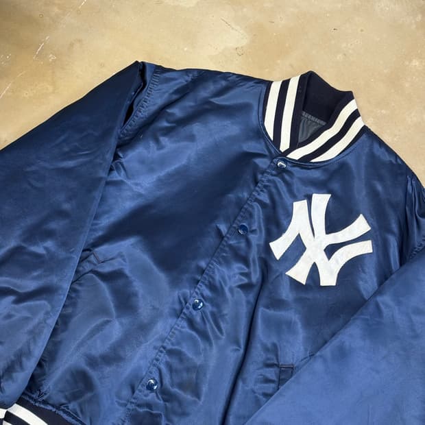 L 80s-90s 스타터 뉴욕 양키스 새틴 자켓