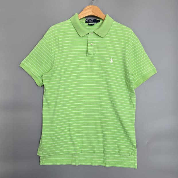 폴로 랄프로렌 polo 커스텀핏 스트라이프 반팔 PK티셔츠 L