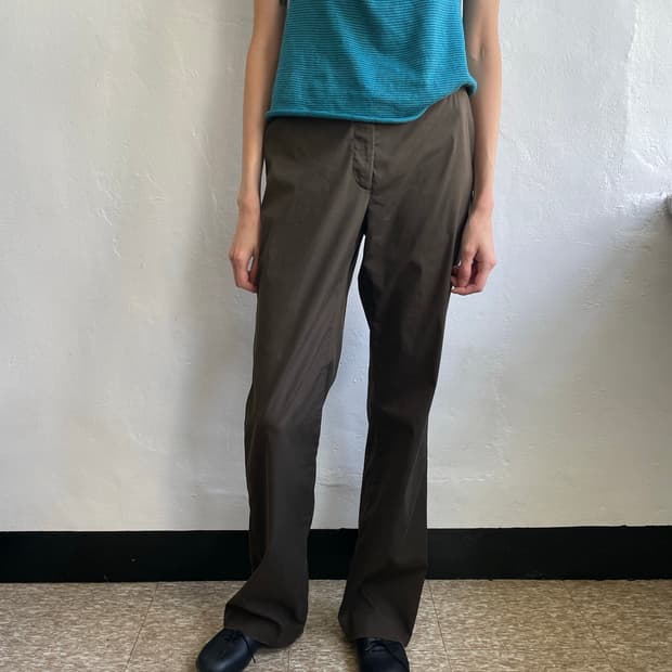 prada brown cotton pants