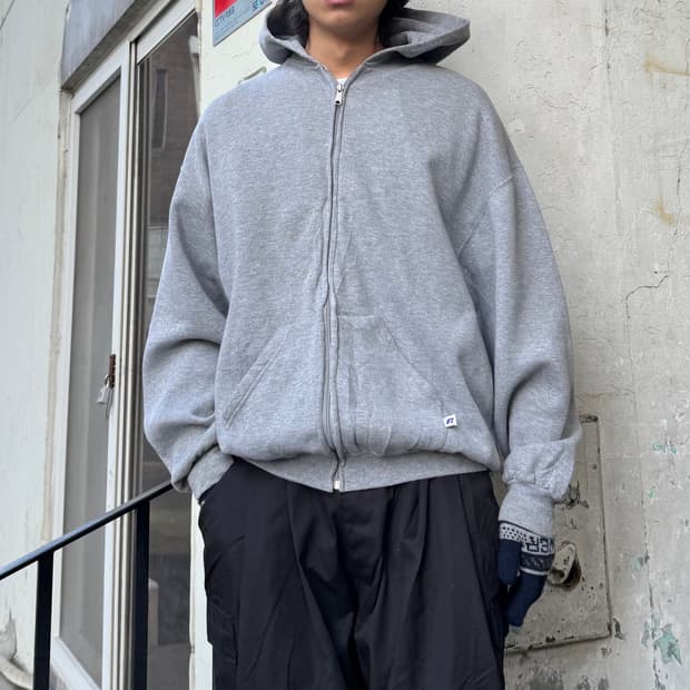 90‘s Russell Athletic Blank Grey Hoodie