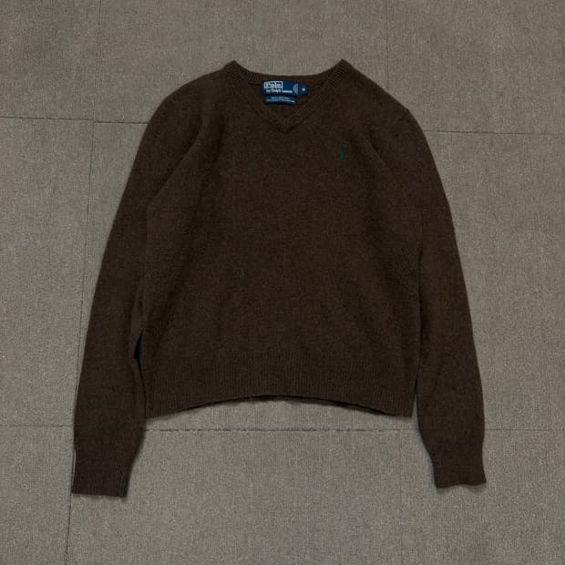 polo 랄프로렌 폴로 우먼스 램스울 v넥 니트